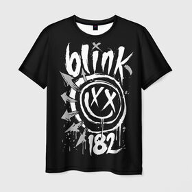 Мужская футболка 3D с принтом Blink-182 в Екатеринбурге, 100% полиэфир | прямой крой, круглый вырез горловины, длина до линии бедер | blink | california | pop | punk | rock | группа | калифорния | панк | рок