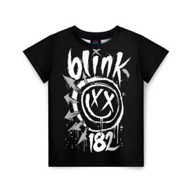 Детская футболка 3D с принтом Blink-182 в Екатеринбурге, 100% гипоаллергенный полиэфир | прямой крой, круглый вырез горловины, длина до линии бедер, чуть спущенное плечо, ткань немного тянется | blink | california | pop | punk | rock | группа | калифорния | панк | рок