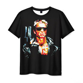 Мужская футболка 3D с принтом Terminator Combat Sambo 3D в Екатеринбурге, 100% полиэфир | прямой крой, круглый вырез горловины, длина до линии бедер | Тематика изображения на принте: терминатор