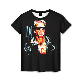 Женская футболка 3D с принтом Terminator Combat Sambo 3D в Екатеринбурге, 100% полиэфир ( синтетическое хлопкоподобное полотно) | прямой крой, круглый вырез горловины, длина до линии бедер | терминатор