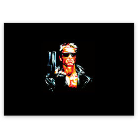 Поздравительная открытка с принтом Terminator Combat Sambo 3D в Екатеринбурге, 100% бумага | плотность бумаги 280 г/м2, матовая, на обратной стороне линовка и место для марки
 | Тематика изображения на принте: терминатор
