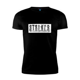 Мужская футболка премиум с принтом Stalker в Екатеринбурге, 92% хлопок, 8% лайкра | приталенный силуэт, круглый вырез ворота, длина до линии бедра, короткий рукав | stalker | сталкер