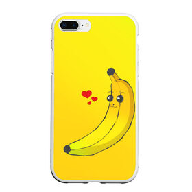 Чехол для iPhone 7Plus/8 Plus матовый с принтом Just Banana (Yellow) в Екатеринбурге, Силикон | Область печати: задняя сторона чехла, без боковых панелей | banana | банан | желтый | оранжевый | фрукты