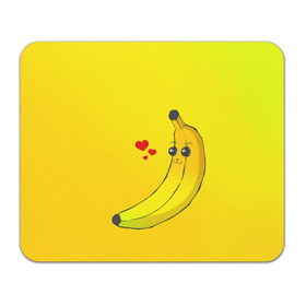 Коврик прямоугольный с принтом Just Banana (Yellow) в Екатеринбурге, натуральный каучук | размер 230 х 185 мм; запечатка лицевой стороны | Тематика изображения на принте: banana | банан | желтый | оранжевый | фрукты