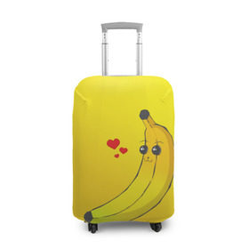 Чехол для чемодана 3D с принтом Just Banana (Yellow) в Екатеринбурге, 86% полиэфир, 14% спандекс | двустороннее нанесение принта, прорези для ручек и колес | banana | банан | желтый | оранжевый | фрукты