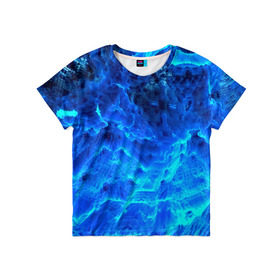 Детская футболка 3D с принтом Frozen fractal в Екатеринбурге, 100% гипоаллергенный полиэфир | прямой крой, круглый вырез горловины, длина до линии бедер, чуть спущенное плечо, ткань немного тянется | abstract | abstraction | fractal | optical | абстракция | фрактал