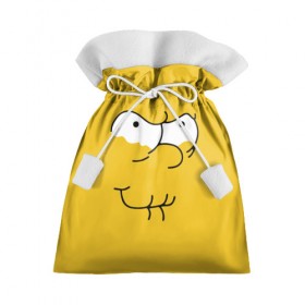 Подарочный 3D мешок с принтом Simpsons Lemon Face в Екатеринбурге, 100% полиэстер | Размер: 29*39 см | лимонное | лицо | симпсоны