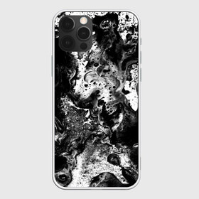 Чехол для iPhone 12 Pro с принтом Чёрная краска в Екатеринбурге, силикон | область печати: задняя сторона чехла, без боковых панелей | abstraction | color | spray | tie dye | абстракция | акварель | живопись | искусство | краски | текстуры | цветные краски | яркие цвета