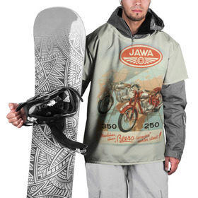 Накидка на куртку 3D с принтом JAWA в Екатеринбурге, 100% полиэстер |  | bike | jawa | moto | sport | байк | мото | спорт | ява