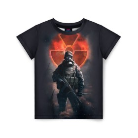 Детская футболка 3D с принтом Stalker в Екатеринбурге, 100% гипоаллергенный полиэфир | прямой крой, круглый вырез горловины, длина до линии бедер, чуть спущенное плечо, ткань немного тянется | stalker | сталкер