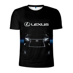 Мужская футболка 3D спортивная с принтом Lexus в Екатеринбурге, 100% полиэстер с улучшенными характеристиками | приталенный силуэт, круглая горловина, широкие плечи, сужается к линии бедра | auto | lexus | sport | toyota | автомобиль | внедорожник | машина | спорт