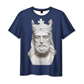 Мужская футболка 3D с принтом Король Артур в Екатеринбурге, 100% полиэфир | прямой крой, круглый вырез горловины, длина до линии бедер | king | англия | артур | британия | великобритания | король | корона | лондон