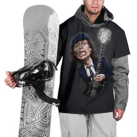 Накидка на куртку 3D с принтом AC/DC в Екатеринбурге, 100% полиэстер |  | acdc | heavy | metal | music | rock | музыка | рок
