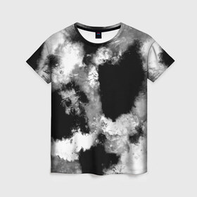 Женская футболка 3D с принтом Black and White color в Екатеринбурге, 100% полиэфир ( синтетическое хлопкоподобное полотно) | прямой крой, круглый вырез горловины, длина до линии бедер | 