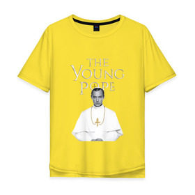 Мужская футболка хлопок Oversize с принтом Молодой Папа | The Young Pope в Екатеринбурге, 100% хлопок | свободный крой, круглый ворот, “спинка” длиннее передней части | the young pope | джуд лоу | молодой папа