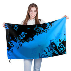 Флаг 3D с принтом Symbols 21century в Екатеринбурге, 100% полиэстер | плотность ткани — 95 г/м2, размер — 67 х 109 см. Принт наносится с одной стороны | abstraction | symbols | надписи | символы
