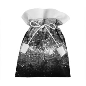Подарочный 3D мешок с принтом Чёрно белый цвет в Екатеринбурге, 100% полиэстер | Размер: 29*39 см | Тематика изображения на принте: abstraction | color | spray | tie dye | абстракция | акварель | живопись | искусство | краски | текстуры