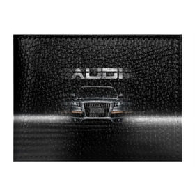 Обложка для студенческого билета с принтом Audi Q7 скорость в Екатеринбурге, натуральная кожа | Размер: 11*8 см; Печать на всей внешней стороне | audi | авто | автомобиль | ауди | кольца | красивая | кроссовер | крутая | марка | машина | надпись | немецкая иномарка | прикольная | тачка | черная | эмблема