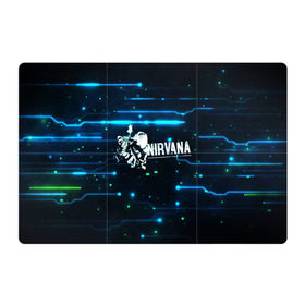 Магнитный плакат 3Х2 с принтом Схема Nirvana (Курт Кобейн) в Екатеринбурге, Полимерный материал с магнитным слоем | 6 деталей размером 9*9 см | Тематика изображения на принте: kurt cobain | микросхема | нирвана | плата