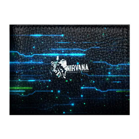 Обложка для студенческого билета с принтом Схема Nirvana (Курт Кобейн) в Екатеринбурге, натуральная кожа | Размер: 11*8 см; Печать на всей внешней стороне | Тематика изображения на принте: kurt cobain | микросхема | нирвана | плата