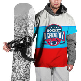 Накидка на куртку 3D с принтом Академия хоккея в Екатеринбурге, 100% полиэстер |  | bandy | hockey | клюшка | коньки | лед | россия | русский хоккей | спорт | хоккей