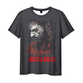 Мужская футболка 3D с принтом Metal Gear Solid в Екатеринбурге, 100% полиэфир | прямой крой, круглый вырез горловины, длина до линии бедер | game | gear | metal | snake | игра | шпион