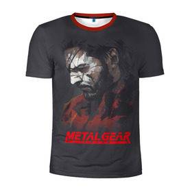 Мужская футболка 3D спортивная с принтом Metal Gear Solid в Екатеринбурге, 100% полиэстер с улучшенными характеристиками | приталенный силуэт, круглая горловина, широкие плечи, сужается к линии бедра | game | gear | metal | snake | игра | шпион