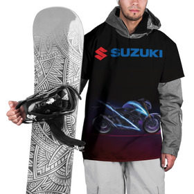 Накидка на куртку 3D с принтом Suzuki в Екатеринбурге, 100% полиэстер |  | Тематика изображения на принте: suzuki | байк | мотик | мото | мотоцикл | спортбайк | сузуки