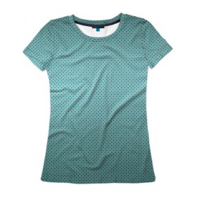 Женская футболка 3D с принтом Print-X в Екатеринбурге, 100% полиэфир ( синтетическое хлопкоподобное полотно) | прямой крой, круглый вырез горловины, длина до линии бедер | полоски | рисунок | точки | узор