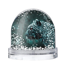 Снежный шар с принтом Леопард в Екатеринбурге, Пластик | Изображение внутри шара печатается на глянцевой фотобумаге с двух сторон | гепард | леопард | темный | хищник