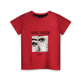 Детская футболка хлопок с принтом Dead Inside / Мертвый Внутри в Екатеринбурге, 100% хлопок | круглый вырез горловины, полуприлегающий силуэт, длина до линии бедер | skate | swag | top | trend | мерч