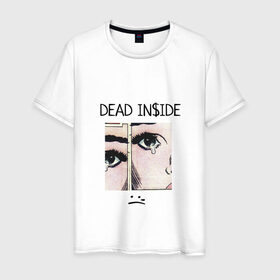 Мужская футболка хлопок с принтом Dead Inside / Мертвый Внутри в Екатеринбурге, 100% хлопок | прямой крой, круглый вырез горловины, длина до линии бедер, слегка спущенное плечо. | skate | swag | top | trend | мерч