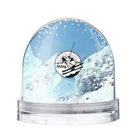 Водяной шар с принтом Лыжный спорт в Екатеринбурге, Пластик | Изображение внутри шара печатается на глянцевой фотобумаге с двух сторон | ski patrol | sport | возвышение | возвышенность | гора | горка | национальный парк | облака | склон | снег | спорт | холм