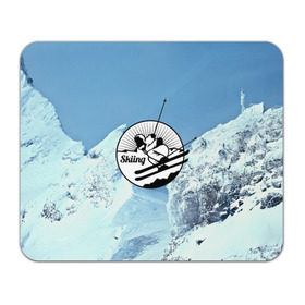 Коврик прямоугольный с принтом Лыжный спорт в Екатеринбурге, натуральный каучук | размер 230 х 185 мм; запечатка лицевой стороны | ski patrol | sport | возвышение | возвышенность | гора | горка | национальный парк | облака | склон | снег | спорт | холм
