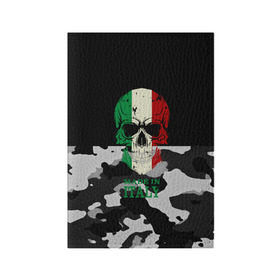 Обложка для паспорта матовая кожа с принтом Made in Italy в Екатеринбурге, натуральная матовая кожа | размер 19,3 х 13,7 см; прозрачные пластиковые крепления | camouflage | made in italy | skull | абстракция | города | италия | камуфляж | нация | страны | текстуры | череп