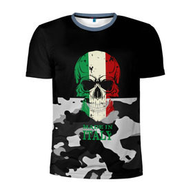 Мужская футболка 3D спортивная с принтом Made in Italy в Екатеринбурге, 100% полиэстер с улучшенными характеристиками | приталенный силуэт, круглая горловина, широкие плечи, сужается к линии бедра | camouflage | made in italy | skull | абстракция | города | италия | камуфляж | нация | страны | текстуры | череп