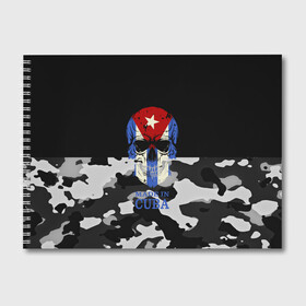Альбом для рисования с принтом Made in Cuba в Екатеринбурге, 100% бумага
 | матовая бумага, плотность 200 мг. | Тематика изображения на принте: camouflage | made in cuba | skull | абстракция | города | камуфляж | куба | нация | страны | текстуры | череп