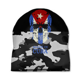 Шапка 3D с принтом Made in Cuba в Екатеринбурге, 100% полиэстер | универсальный размер, печать по всей поверхности изделия | camouflage | made in cuba | skull | абстракция | города | камуфляж | куба | нация | страны | текстуры | череп