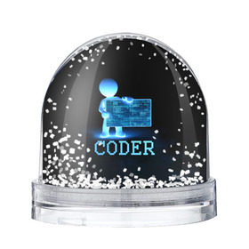 Снежный шар с принтом Coder - программист кодировщик в Екатеринбурге, Пластик | Изображение внутри шара печатается на глянцевой фотобумаге с двух сторон | it | programmer | голова | загрузка | код | надпись | неоновый | ноги | программный | руки | светящийся | страница | технологии | хакер | человек | человечек | шифровальщик | экран