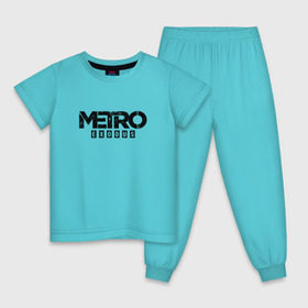 Детская пижама хлопок с принтом Metro: Exodus в Екатеринбурге, 100% хлопок |  брюки и футболка прямого кроя, без карманов, на брюках мягкая резинка на поясе и по низу штанин
 | metro | metro exodus | метро