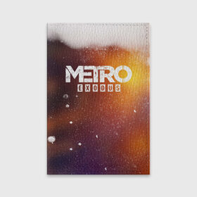 Обложка для паспорта матовая кожа с принтом МЕТРО в Екатеринбурге, натуральная матовая кожа | размер 19,3 х 13,7 см; прозрачные пластиковые крепления | metro | metro exodus | метро