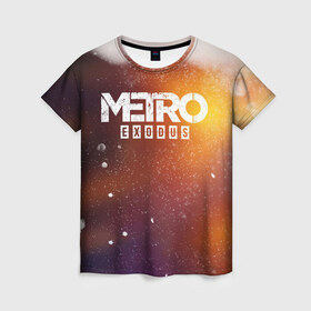 Женская футболка 3D с принтом МЕТРО в Екатеринбурге, 100% полиэфир ( синтетическое хлопкоподобное полотно) | прямой крой, круглый вырез горловины, длина до линии бедер | metro | metro exodus | метро