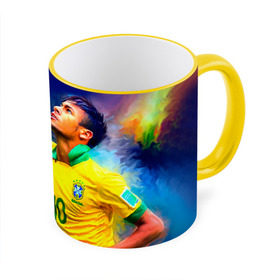 Кружка 3D с принтом Neymar в Екатеринбурге, керамика | ёмкость 330 мл | Тематика изображения на принте: neymar | неймар | сборная бразилии