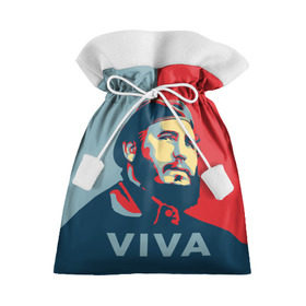 Подарочный 3D мешок с принтом Фидель Кастро в Екатеринбурге, 100% полиэстер | Размер: 29*39 см | Тематика изображения на принте: cuba | fidel | диктатор | коммунизм | куба | президент | фидель