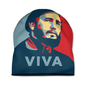 Шапка 3D с принтом Фидель Кастро в Екатеринбурге, 100% полиэстер | универсальный размер, печать по всей поверхности изделия | cuba | fidel | диктатор | коммунизм | куба | президент | фидель