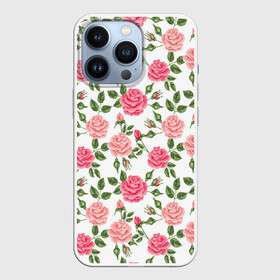 Чехол для iPhone 13 Pro с принтом РОЗЫ ПАТТЕРН | ROSES PATTERN в Екатеринбурге,  |  | Тематика изображения на принте: абстракция | коллаж | паттерн | растения | розы | цветы