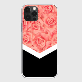 Чехол для iPhone 12 Pro Max с принтом Розы (в цвете) в Екатеринбурге, Силикон |  | Тематика изображения на принте: flowers | абстракция | растения | розовы | розы | треугольник | цветы | черно белый