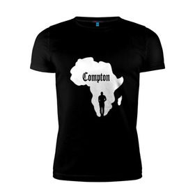 Мужская футболка премиум с принтом Африка, Compton, K. Lamar в Екатеринбурге, 92% хлопок, 8% лайкра | приталенный силуэт, круглый вырез ворота, длина до линии бедра, короткий рукав | 