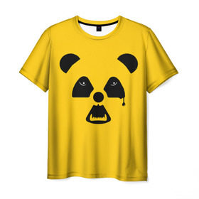 Мужская футболка 3D с принтом Радиоактивная природа в Екатеринбурге, 100% полиэфир | прямой крой, круглый вырез горловины, длина до линии бедер | panda | wwf | глаза | панда | радиация | экология