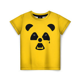 Детская футболка 3D с принтом Радиоактивная природа в Екатеринбурге, 100% гипоаллергенный полиэфир | прямой крой, круглый вырез горловины, длина до линии бедер, чуть спущенное плечо, ткань немного тянется | Тематика изображения на принте: panda | wwf | глаза | панда | радиация | экология